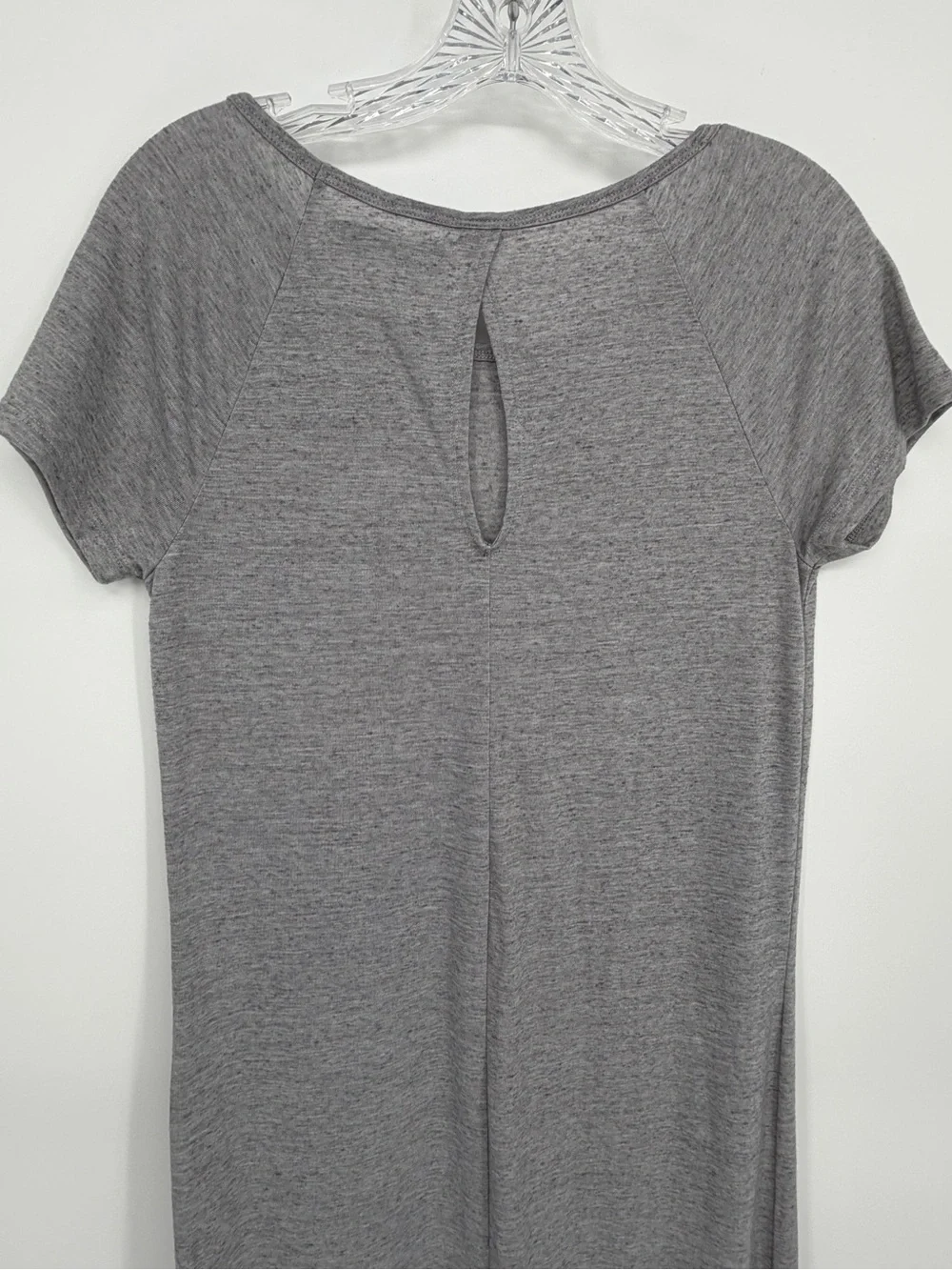Abercrombie & Fitch Heather Grey Short-Sleeve Maxi Dress